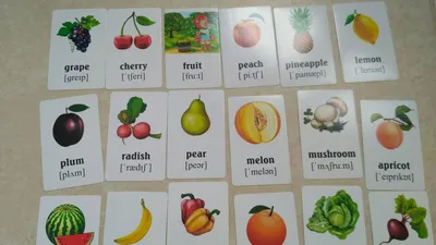 Иллюстрация 3 из 19 для Фрукты и овощи. Учим английские слова. Развивающие  карточки | Лабиринт - книги.