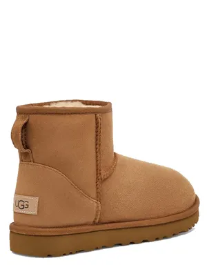 classic mini ii boot woman chestnut in leather - UGG - d — 2