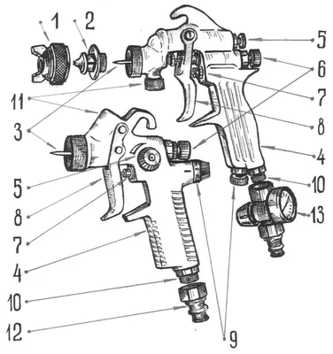 Покрасочные пистолеты (краскопульт) | Статьи интернет-магазина БАВМАРКЕТ