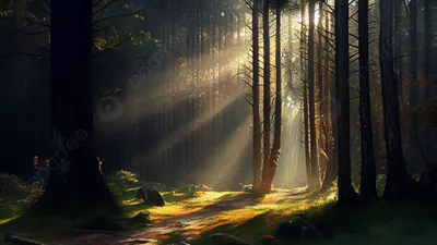 Эстетика утреннего леса» — создано в Шедевруме