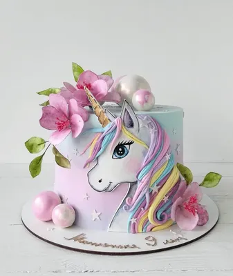 Картинка вафельная на торт Единорог