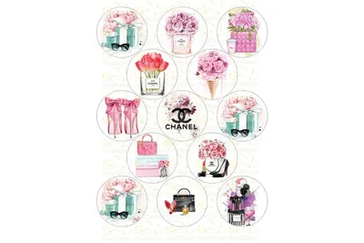 Женский набор розово-черный вафельная картинка | Магазин Домашний Пекарь