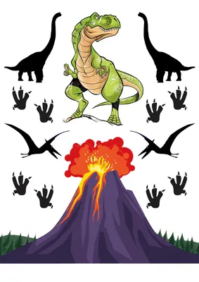 Вафельные и Сахарные съедобные картинки для капкейков \"Динозавры и  динозаврики\" №015 на торт, маффин, капкейк или пряник | \"CakePrint\"™ -  Украина