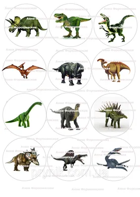 вафельная картинка динозавры №5 - Кондитер+