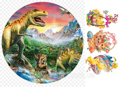 Вафельная или сахарная картинка \"Динозавры\" 01 (ID#1806413973), цена: 45 ₴,  купить на Prom.ua