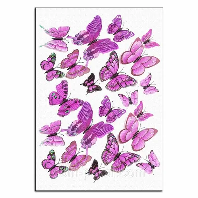 Бабочки розовые вафельная картинка (ID#1433623782), цена: 45 ₴, купить на  Prom.ua