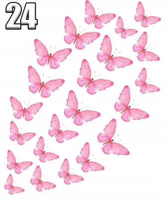 Вафельная картинка Бабочки Розовые на торт ᐈ Купить в Киеве | ZaPodarkom