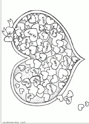 Раскраски без регистрации. День Валентина