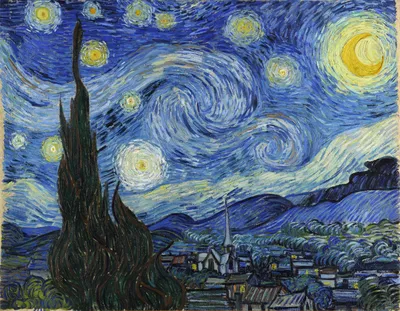 Репродукция картины Ван Гог — Звездная ночь. | Рамер - галерея, багетная  мастерcкая.