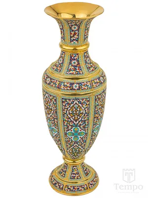 Большая ваза для цветов с эмалью «Цветение» 35,5 см – купить в  интернет-магазине «Темпо»