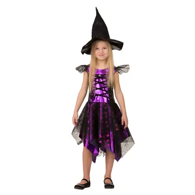 Детский карнавальный костюм Ведьмочка-2 8076 купить в интернет магазине