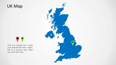 United Kingdom UK Counties Map PowerPoint Templates - SlideBazaar