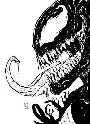 Venom 02 Drawing by Sledjee Art - Pixels