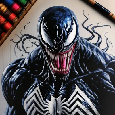 Веном - цветными карандашами / Venom - colored pencils | ARTSIDE - YouTube