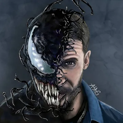 ASAG on Instagram: “Рисунок \"Веном\" в Photoshop. Видео-Speedpaint постера  фильма \"Веном\" с Томом Харди в главн… | Venom movie, Ghost rider johnny  blaze, Dark comics