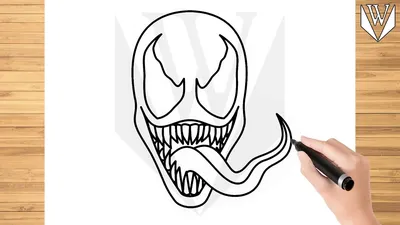How to draw VENOM Step by step Tutorial | Free Download Coloring Page -  YouTube