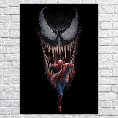 Плакат \"Веном и Человек-Паук, Venom, Spider-Man\", 60×43см: продажа, цена в  Львове. Картины от \"GeekPostersUA - Плакаты и постеры, сервис печати\" -  782175487