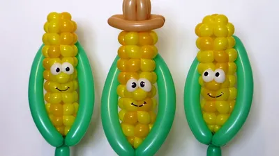 Веселая кукуруза из шаров / Funny corn of balloons | Balloon design,  Balloon decorations, Balloon diy