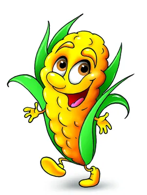 Забавная Кукуруза Ретро Мультяшная Иллюстрация — стоковая векторная графика  и другие изображения на тему Кукуруза - Кукуруза, Стиль ретро, Старомодный  - iStock