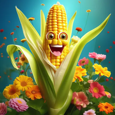 Кукуруза с выпученными глазами стоит…» — создано в Шедевруме