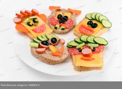 Веселые бутерброды для детского праздника | Кот Пиф | Дзен