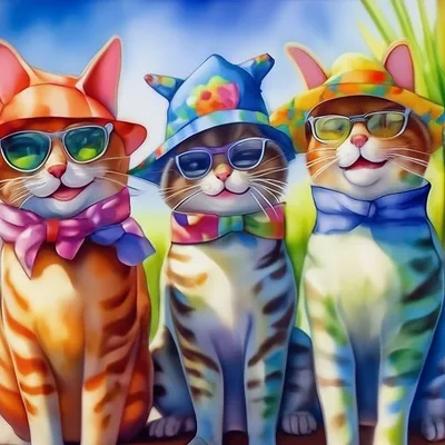 Смешные котики в шляпах | Милые котики, Наряды для питомцев, Кошачий сон