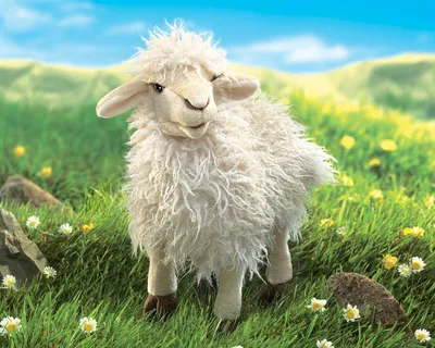 Картина Весёлые овечки. Размеры: 60x40, Год: 2023, Цена: 32000 рублей  Художник Виктория Рыбцова