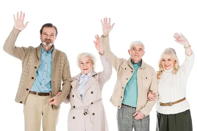 Веселые пенсионеры женщины, фото …» — создано в Шедевруме