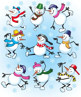 Смешные снеговики. Иллюстрация вектора Иллюстрация вектора - иллюстрации  насчитывающей зима, собрание: 27456795