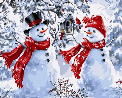 Веселый снеговик — раскраска для детей. Распечатать бесплатно.