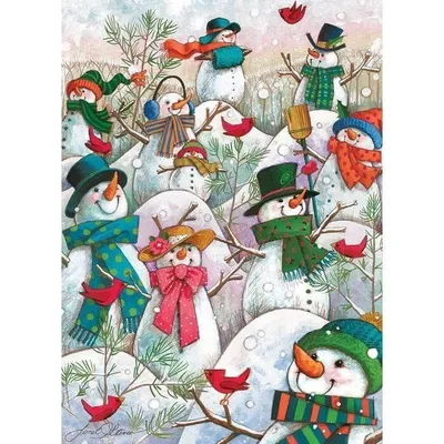 Рисунок Весёлые снеговики №366787 - «Зимняя сказка» (04.01.2023 - 16:48)