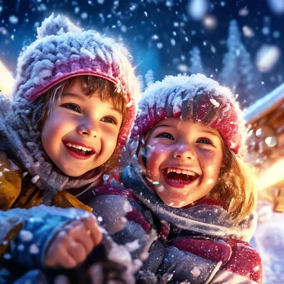 ㅤВеселые зимние забавы ❄ ㅤ веселые …» — создано в Шедевруме