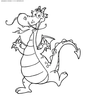 Иллюстрация Веселый дракончик в стиле детский, персонажи |