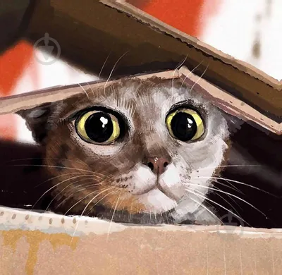 Весёлый котик хочет лайков» — создано в Шедевруме