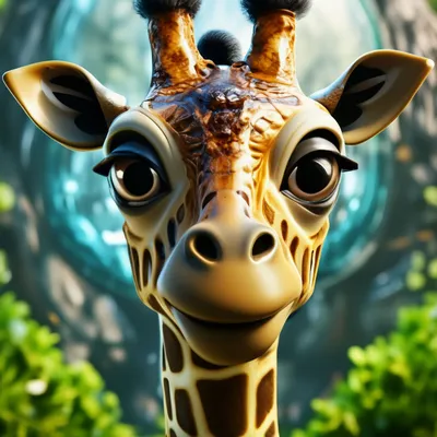 Прикольный жираф рисунок - 78 фото