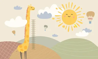 Картина по номерам «Веселий жираф» - puzic.com.ua