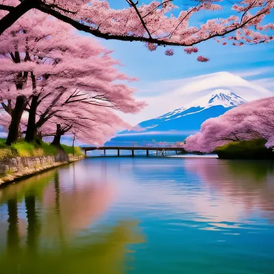 Фотообои Япония весной на стену. Купить фотообои Япония весной в  интернет-магазине WallArt