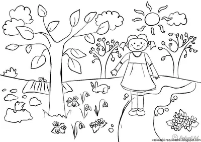 Раскраски Весна - детские раскраски распечатать бесплатно