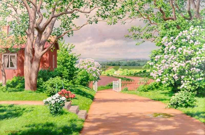 Весна в деревне | Painting, Art