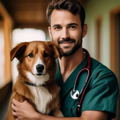Ветеринар за работой реальное фото» — создано в Шедевруме