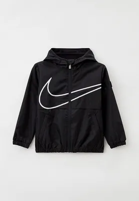 Ветровка Nike NKB SWOOSH WINDBREAKER JACKET, цвет: черный, RTLAAZ027601 —  купить в интернет-магазине Lamoda