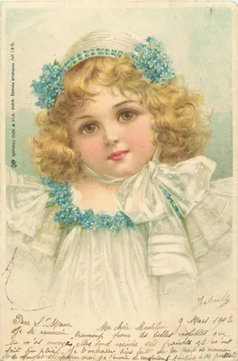 Коллекция картинок: Старинные открытки с детьми от Frances Brundage,часть1  | Винтаж девушки, Винтажные иллюстрации, Открытки
