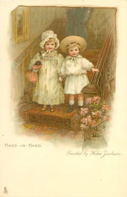 Старинные открытки с детьми от HELEN JACKSON | Vintage drawing, Vintage  postcards, Postcard