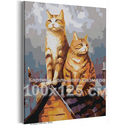 Влюбленные кот и кошка - Tattoo-Stickers.Ru временные тату