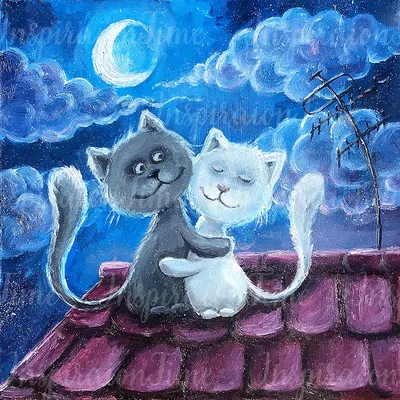 Ларец желаний Влюбленные кошки фарфор/статуэтка пара кошек /талисман любви