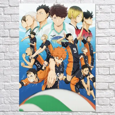 Плакат \"Волейбол (аниме), Haikyu!\", 60×43см (ID#1626069734), цена: 190 ₴,  купить на Prom.ua