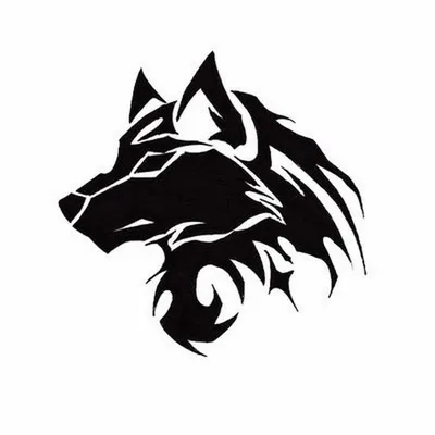 Волк черно белая картинка