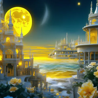Волшебный город, большая жёлтая …» — создано в Шедевруме