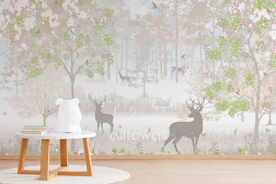 Волшебный лес. Обои на заказ - печать бесшовных дизайнерских обоев для стен  по своему рисунку