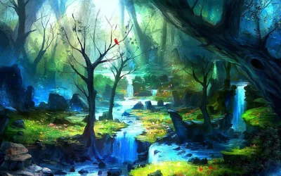 Волшебный лес лета стоковое фото. изображение насчитывающей напольно -  108419704